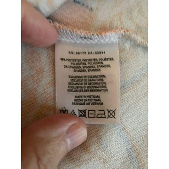 Anthropologie Boho Top Womens M Mod Retro Artsy Tunic Blouse Postage Stamp - Picture 6 of 10